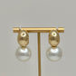 Pearl & Gold Drop Earrings
