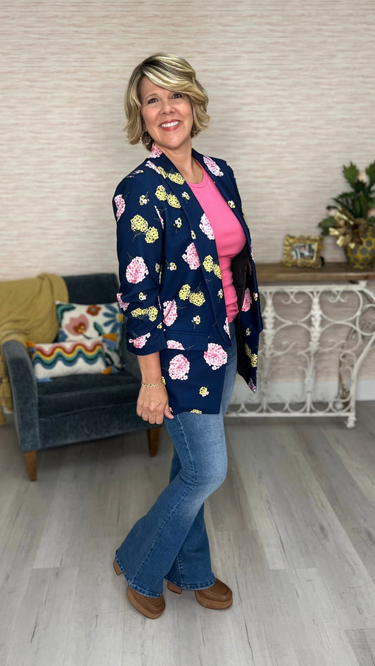 Navy Hydrengia Weekend Blazer