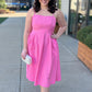 Pretty In Pink Sleeveless Midi Dress