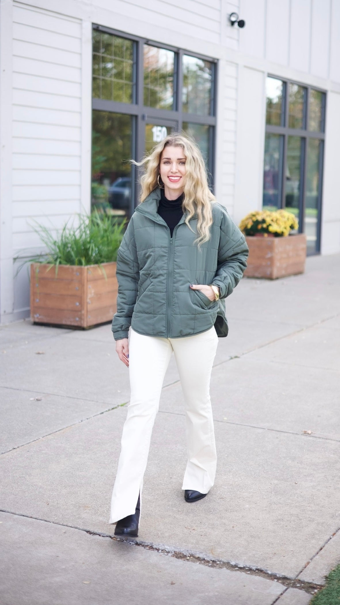 Jeanne Puffer Jacket - Olive