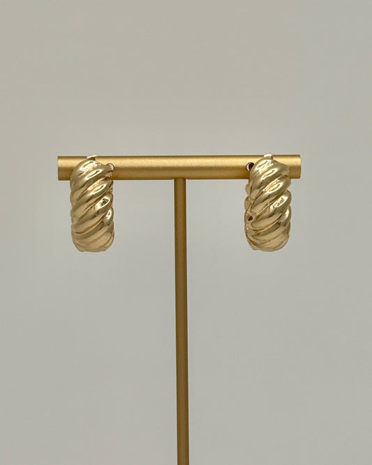 Twisted Gold Hoops