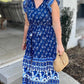Amelia Navy Abstract Midi Dress