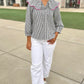 Melanie Gingham  Blouse - Black