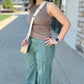 Wearables Terraced Wide Leg Pant - Teal