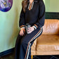 Aaliyah Leisure Quarter Zip Top - Black