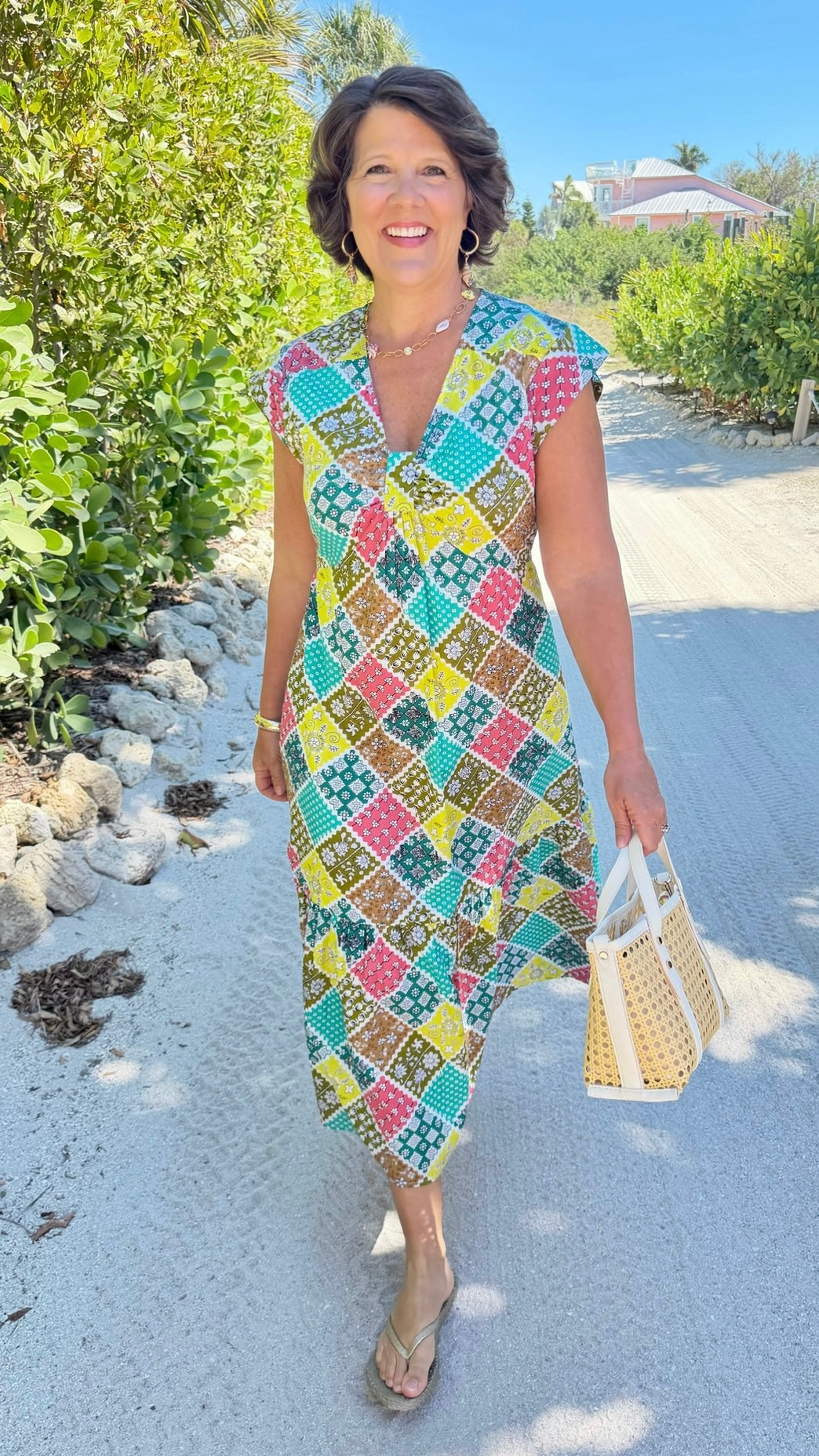 Uncle Frank Midi Dress - Tiles