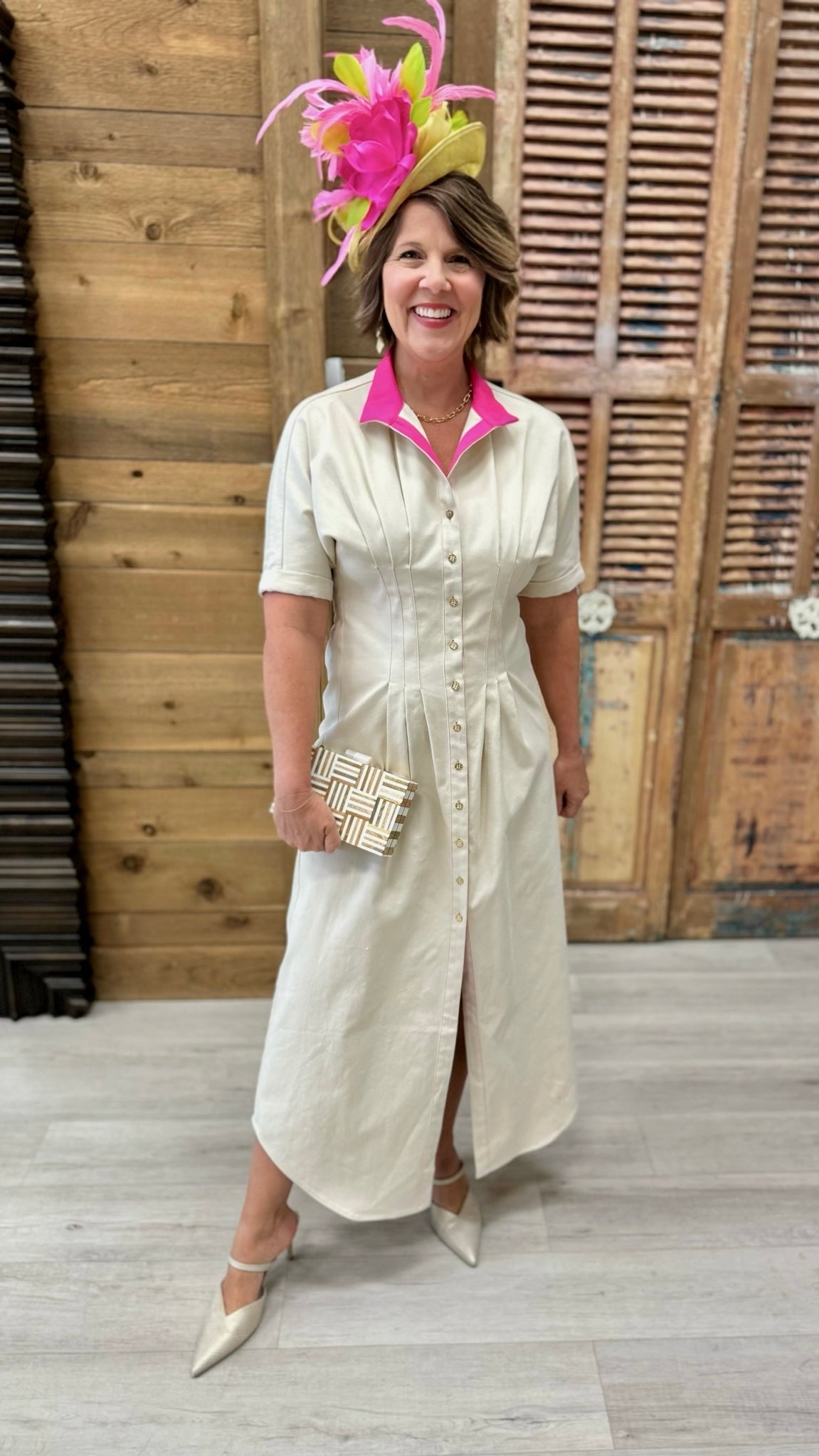 Emily McCarthy Georgia Dress - Sandshell
