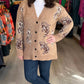Eye Of The Tiger Button Cardigan - Taupe