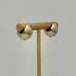 Gold Button Hoop Earrings