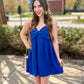 Little Blue Bow Babydoll Dress