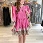 Frances Floral Dress - Pink