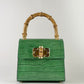 German Fuentes Bamboo Leather Bag - Green