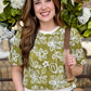 Evelyn Floral Top - Olive
