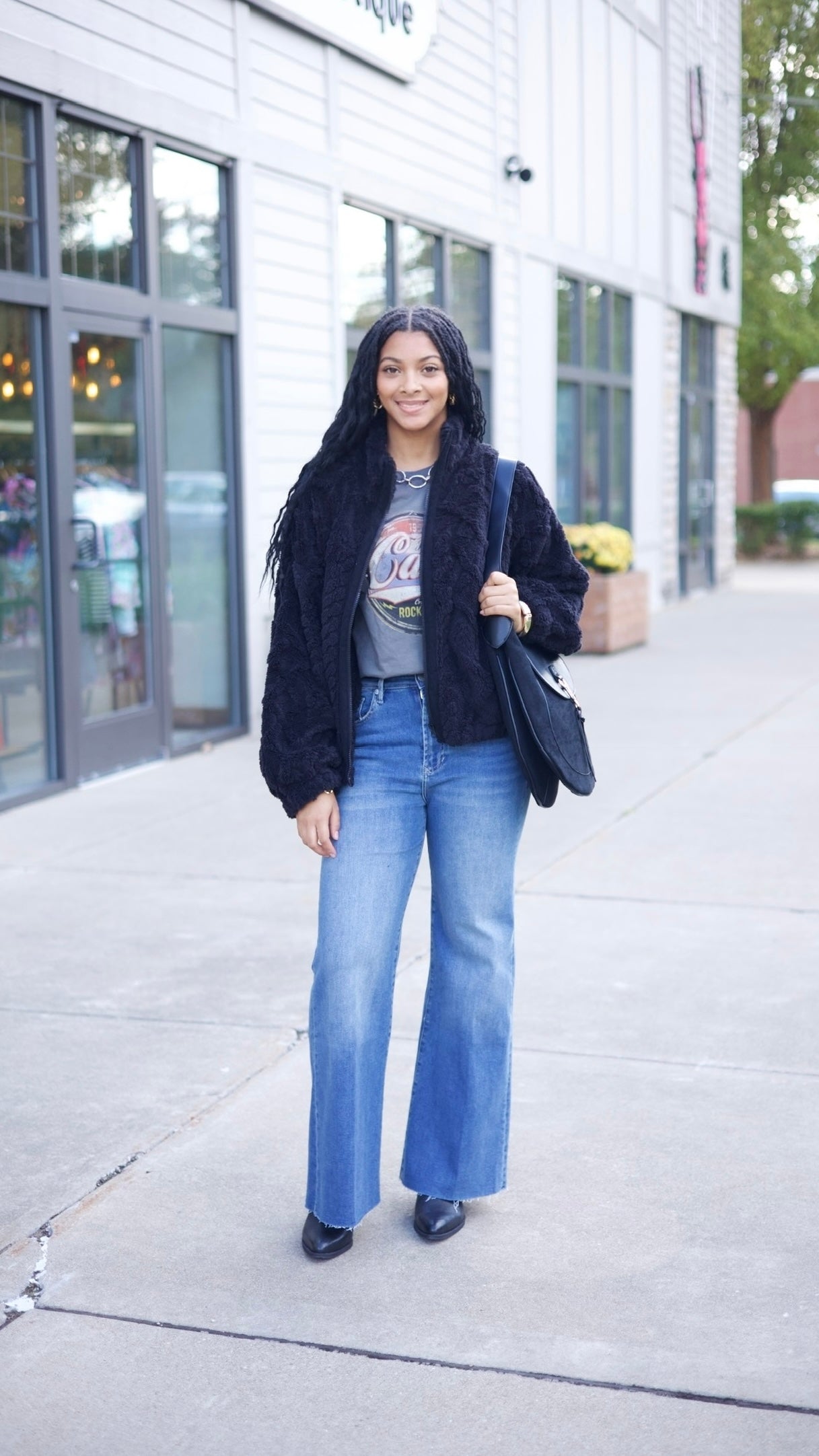 Mallory Fluffy Jacket - Black