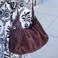 Cinch Bag - Chocolate Suede