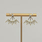 Rhinestone Spider Leg Earrings - Gold