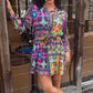 Ivy Jane Popover Patch Print Dress