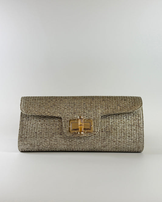 Bamboo Clutch - Gold