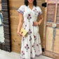 Uncle Frank Shirred Front Dress - White