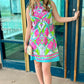 Tabi Pink & Lime Saddle & Bit Dress