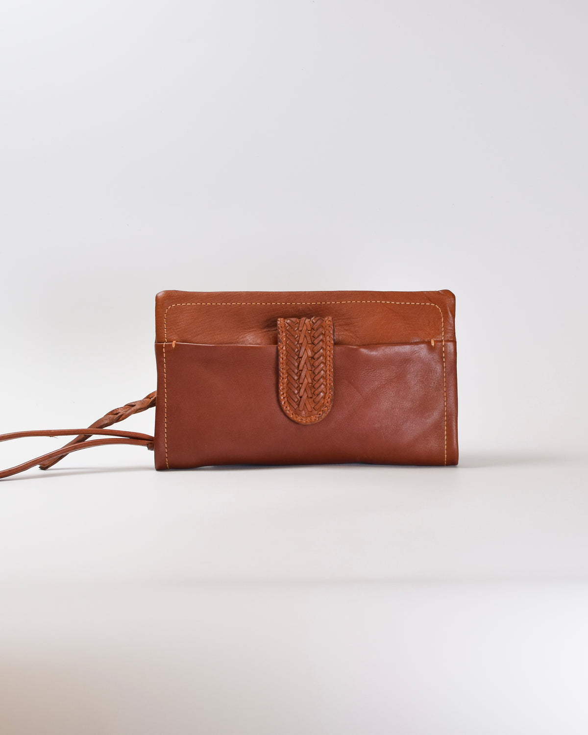 Leather Evolve Wristlet - Kindling Brown