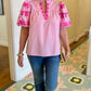 Pretty In Pink Embroidered Top