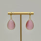 Pink/Gold Teardrop Earrings
