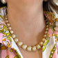 Circle & Coin Pearl Necklace