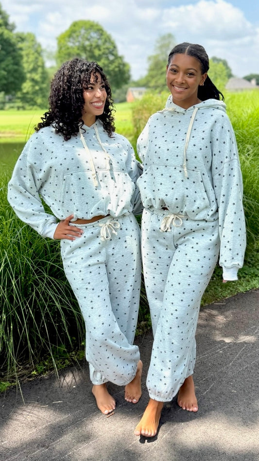 Ophelia Star Sweatpants - Heather Grey