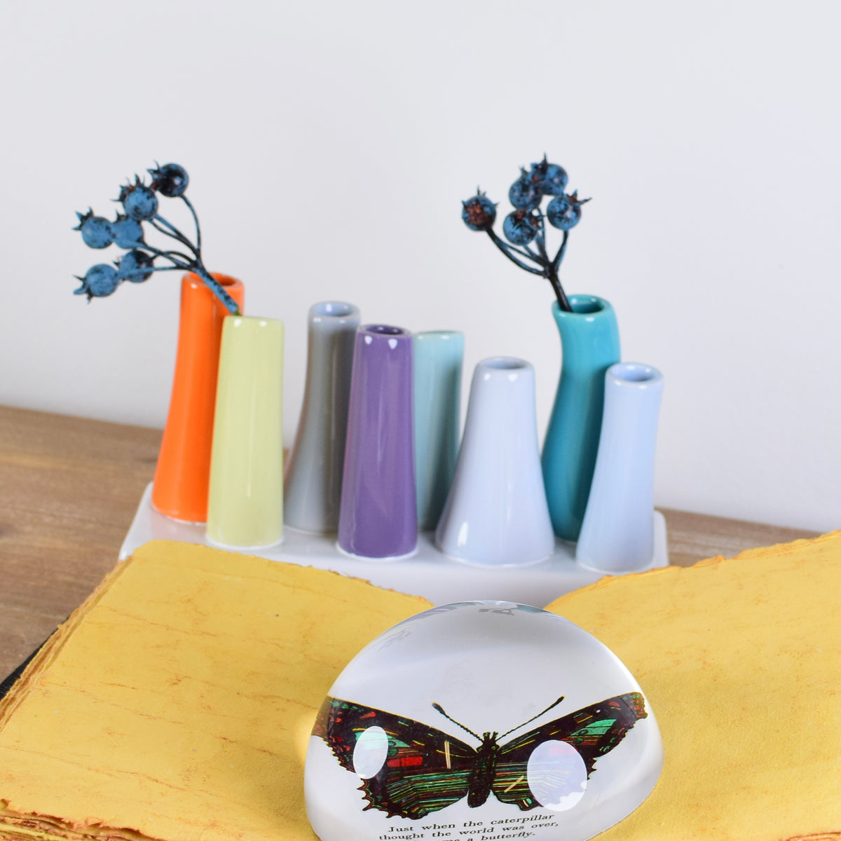 Pooley Modern Bud Vase - Orange