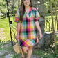 Uncle Frank Checked Shift Dress - Multi