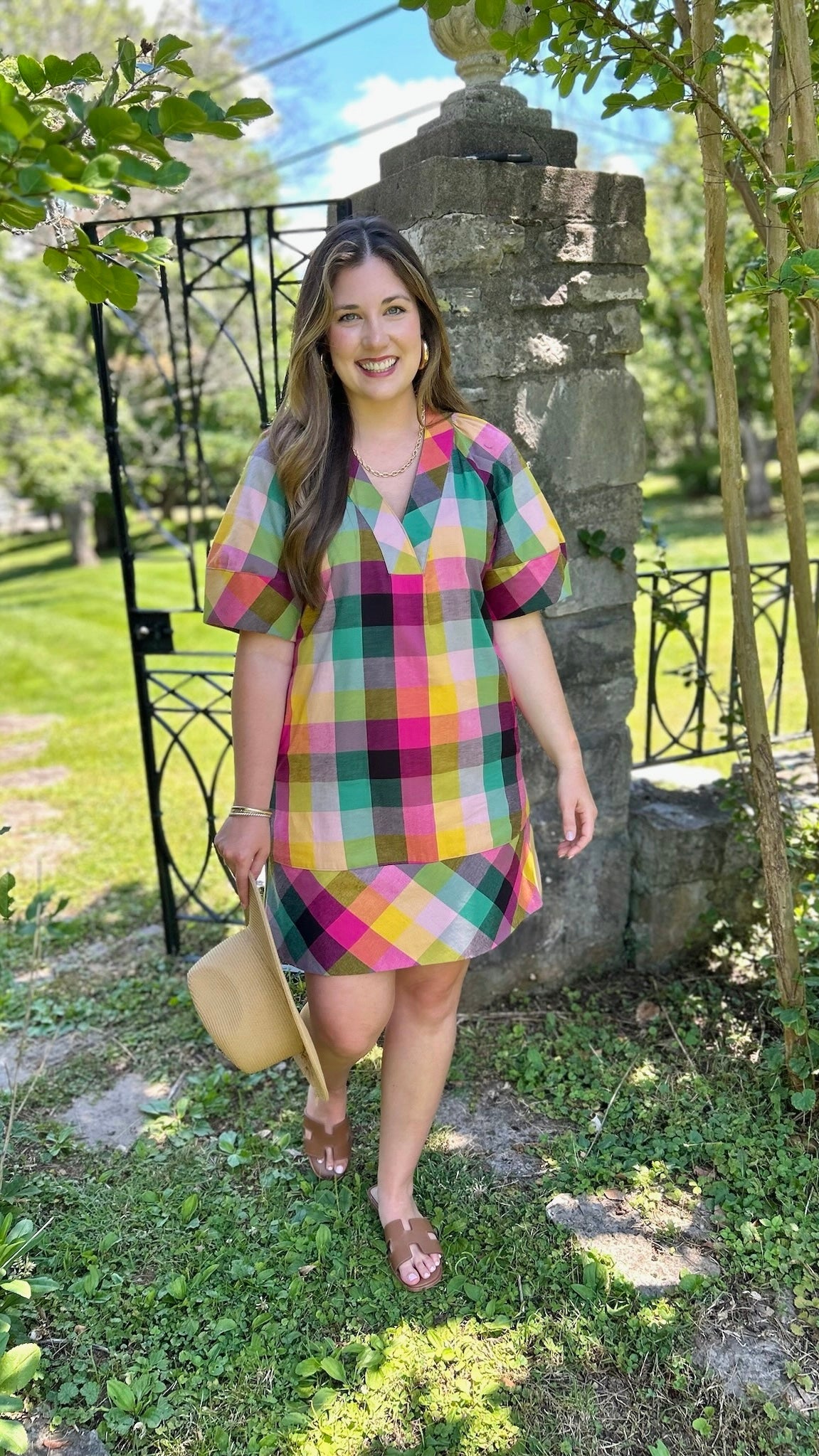 Uncle Frank Checked Shift Dress - Multi
