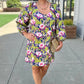 Uncle Frank Big Roses Dress - Navy