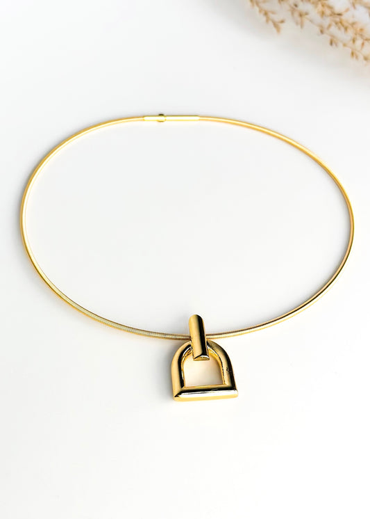 CXC Gold Plated Horse Bit Necklace