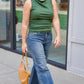 Michael Stars Coco Ruched Boat Neck Tank - Dark Matcha