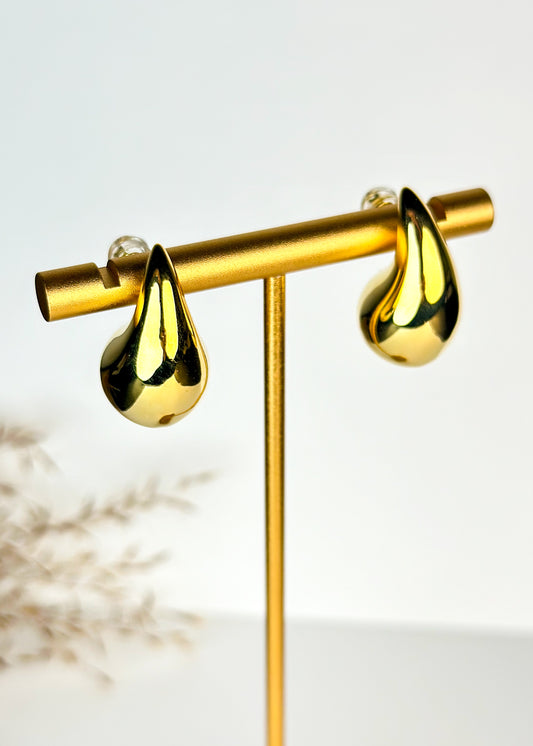 Small Raindrop Earrings - Gold