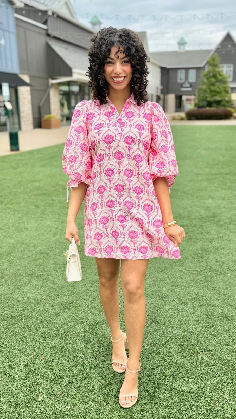Emmy Floral Dress - Pink