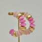 Pink & Gold Bold Bead Hoops