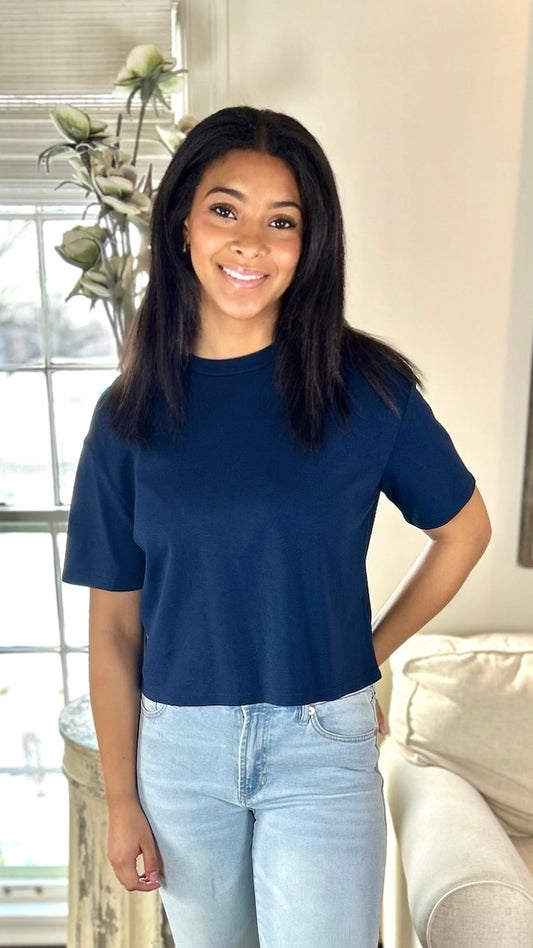 Dear John Maddox Crew Neck - Black Iris