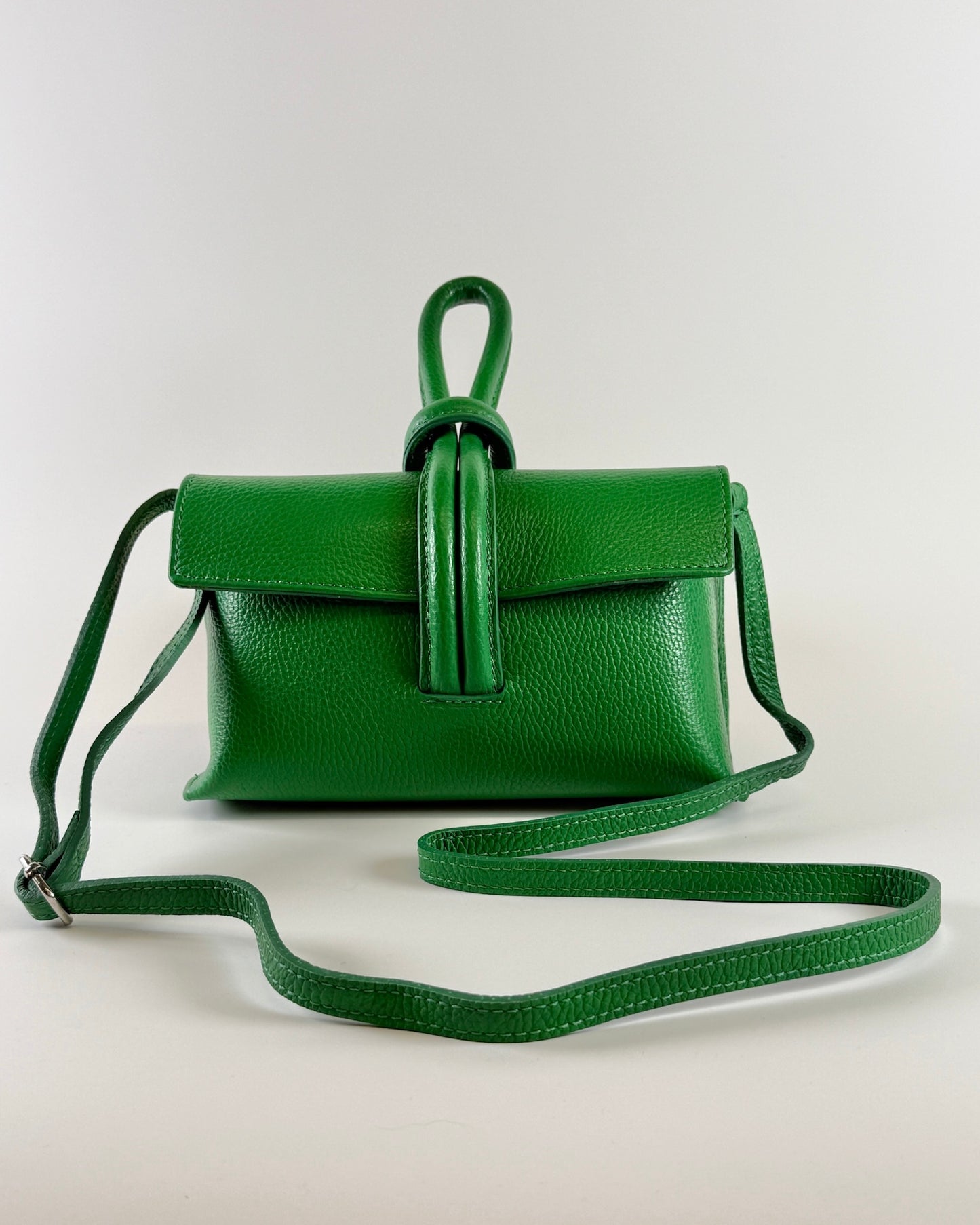 Loop Wristlet Leather Bag - Green