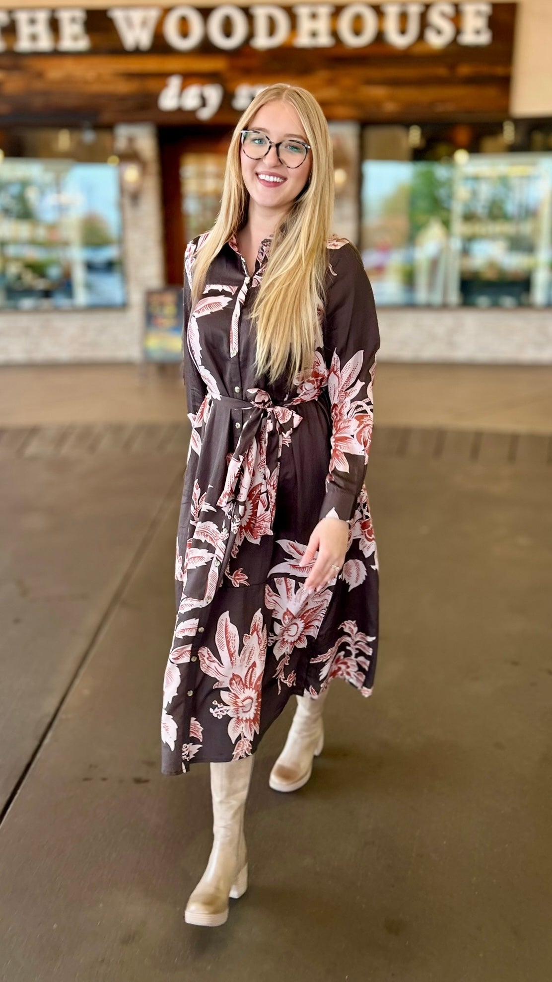 Ivy Jane Fall Tropics Dress - Brown