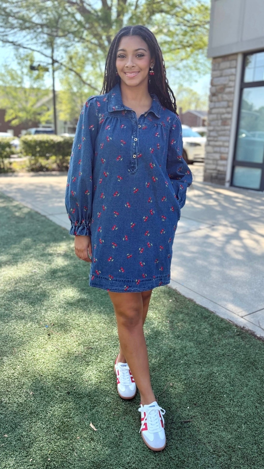 Cherry on Top Denim Dress