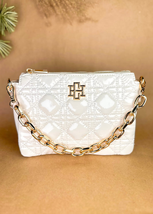 Caroline Hill Jace Quilted Crossbody - Ivory