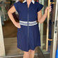 Navy With White Trim Leisure Dress