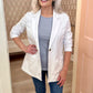 Habitat Stone Wash Blazer - White