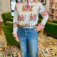 Dizzy Lizzy Rome Shirt - White With Cheetahs