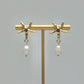Gold Starfish & Pearl Drop Earrings
