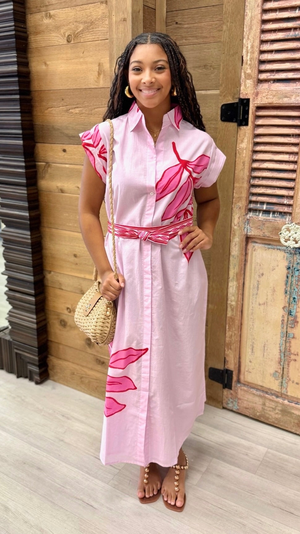 Paige Dress - Pink Elephant