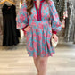 Kristen Floral Dress - Aqua