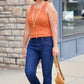 Another Love Cora Ribbed Tank - Pumpkin